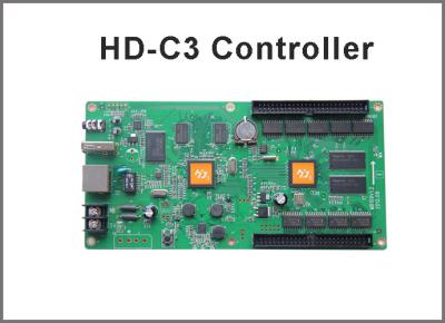 China Asynchronous RGB led controller HD-C3 internet+usb port 384 width x 256 height with 1hub 75 board for sale