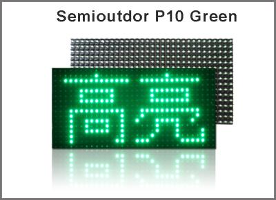 China P10 Led Module Semi-Outdoor 32X16 Pixel Dot 1/4 Scan For Led Screen P10,Led P10 Modules Green Color P10 Led Panel for sale