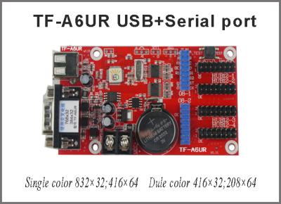 China TF-A6UR(TF-A5UR) single and dual color led message sign controller card for P10 display module programming controller for sale