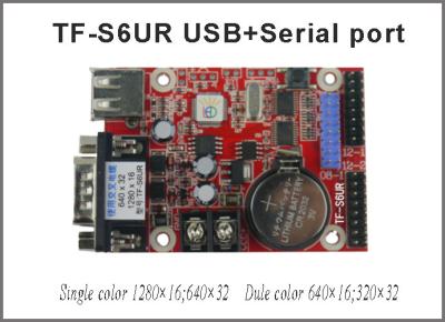 China TF-S6UR USB And Serial Port Single&Dual Color P10 Module Support Led Text Display Asynchronous Led Control Card for sale