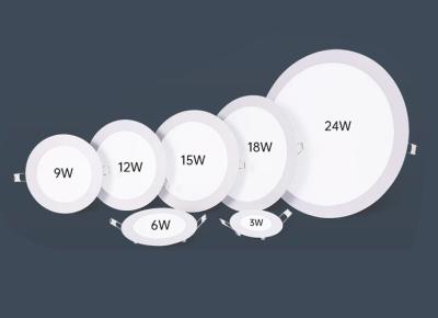 China 3W 6W 9W 12W 15W 18W 24W Round Led Pane llight Led Ceiling Round Recessed Lights For Indoor Usage for sale