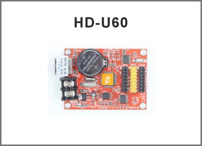 China HD-A40S HD-U60 P10 Led Panel Controller For Single & Dual Color Display Moving Signs With Usb U-Disk Communication for sale