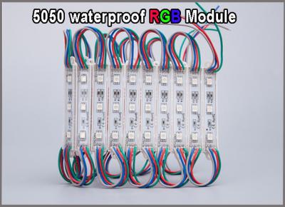 China 3 LED module of RGB LED 5050, 0.72W 12V, IP65 for backlight Texsign for sale