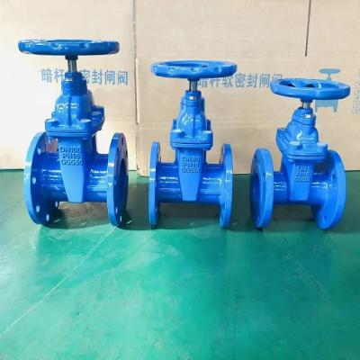 China Ggg50 100mm 4inch Cast Iron Soft Seal Rubber Seat Gate Valve Low Temperature for sale