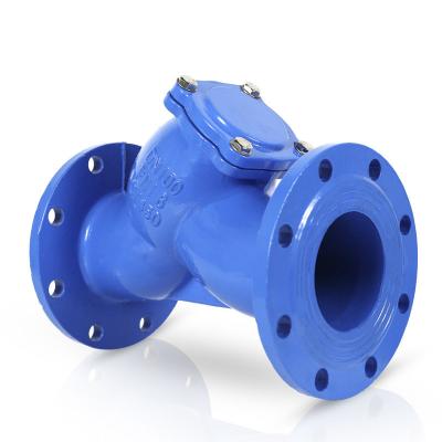 China DIN/BS DN100 Pn10 Pn16 Ductile Cast Iron DIN3202 F1 Flanged Y Strainer for sale