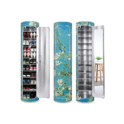 China (Other)New Adjustable Modern Multilayer Storage Furniture PVC Shoe Cabinet for sale