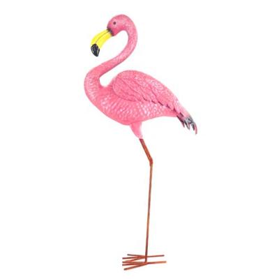 China Eco-friendly guaranteed quality metal statue standing flamingo garden decoration animal flamingo for sale