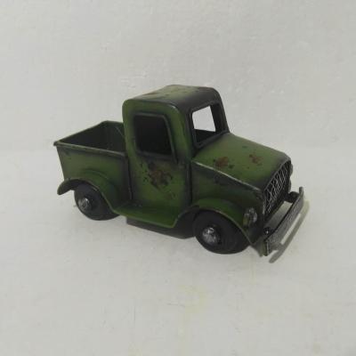 China Eco-friendly Antique Iron Metal Truck Ornament Car Planter Truck For Garden Decoration for sale