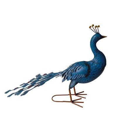 China Eco-friendly Chinese Garden Metal Statue Peacock Metal Supplier Animal Decoration for sale