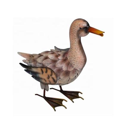 China Eco-friendly Outdoor Farm Animal Duck Statue Decorative Metal Duck Duck for sale