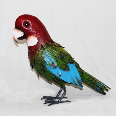 China Eco - Friendly Garden Decor Cockatoo Metal Parrot Bird Statue Garden Ornaments for sale