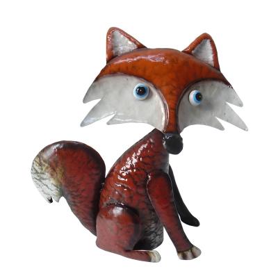 China Eco-friendly Metal Woody Fox Country Fox Decor Garden Fox Statue Yard Decoration for sale