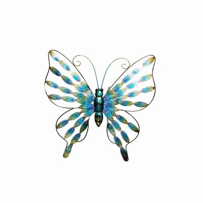 China Eco-friendly Hanging Accessories Butterfly Wall Decor Metal Crafts Decorative Metal Wall Art Butterfly for sale