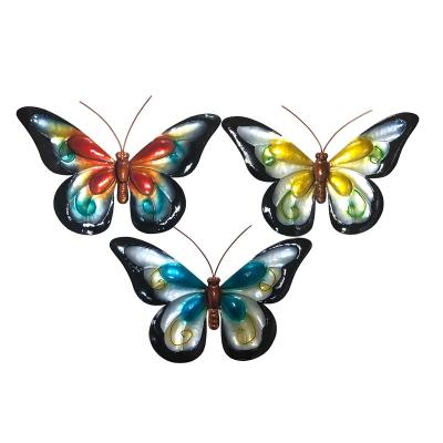 China Wholesale Good Quality Eco-friendly Decorative Butterflies Metal Garden Wall Decoration for sale