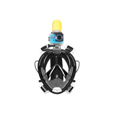 China Low Price Fogproof 180 Degree Panoramic Full Face Snorkel Mask With Gamera Mount for sale