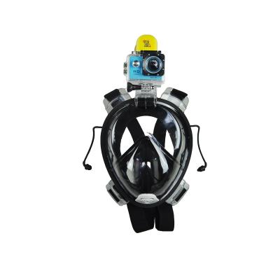 China China Waterproof Tempered Glass Mask 180 Panoramic Full Face Breathing Scuba Diving Mask With Camera Mount for sale