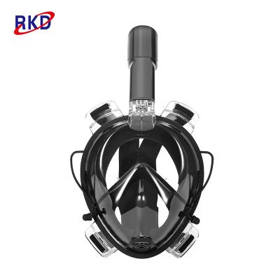 China Free Breath RKD 2020 One Piece Full Face Snorkel Mask New For Adults Bigger Breath Tube for sale