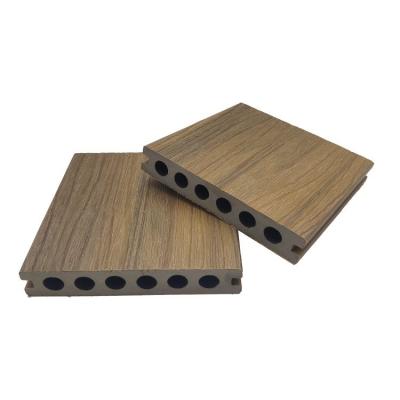 China Modern Composite Decking Mixed Color Co-extruded Decking Tiles Exterior Engineered WPC Decking Flooring for sale