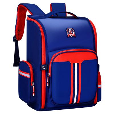 China Waterproof Integrated Backpack For Children Primary School Backpack 1-3-6 Space Pack British Style Backpack Bag for sale