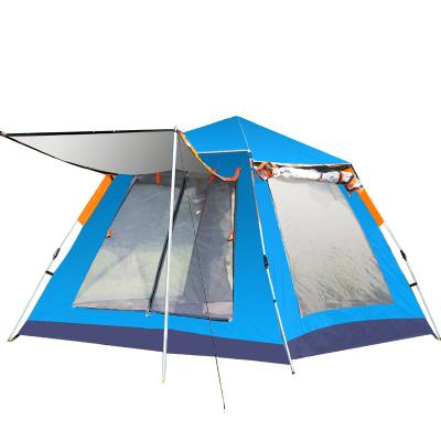 China Camouflage Play Bread Tree Tent Outdoor 3-4 People Automatic Camping Sunscreen Rain Gear Open Four-sided Tent / Double Field for sale