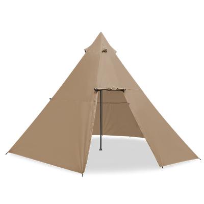 China Camouflage/Field Game Factory Expedition Camp Pyramid Tent Outdoor Double Thickened Waterproof Indian Tent Camping Equipment for sale