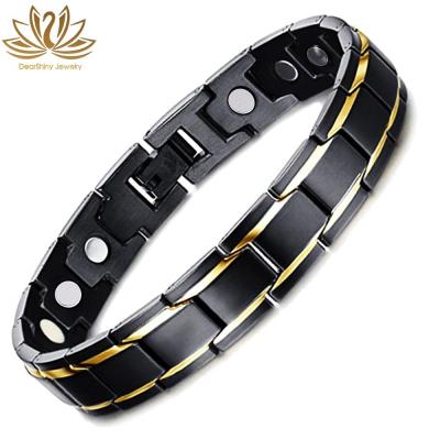 China 3000 Gauss Magnets Therapy Bracelet Titanium Magnetic Pain Relief 3000 Gauss Magnets for Arthritis and Carpal Tunnel for sale