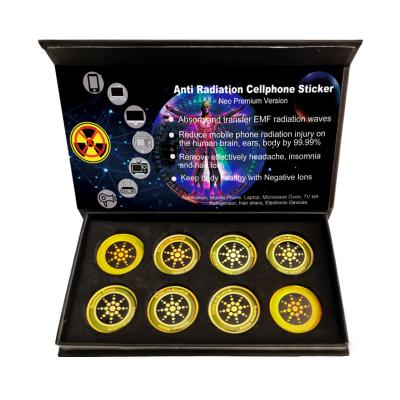 China Mobile Phone Anti EMF Protection Radiation Quantum Shield Sticker for Mobile Phone/iPhone/WiFi/Laptop-All Devices-8PCs Package,Custom Gift Box for sale