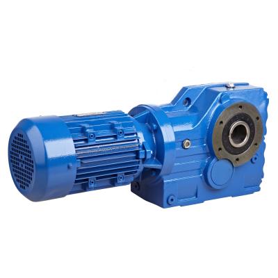 China Building Material Stores BAFFERO K SERIES RIGHT ANGLE TYPE GEARBOX HELICAL BEVELLED GEAR MOTOR FITTED MOTOR WITH HOLLOW SHAFT for sale