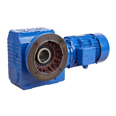 China Material of Construction Shop BAFFERO S Series Worm Hollow Shaft Helical Gear Motor Fitted Motor Gearbox With or Without Motor for sale