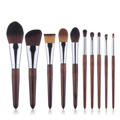 China Soft stiffen makeup brush 2021 wholesale high quality cheap wood set brush cosmetics for sale