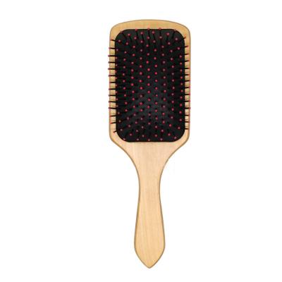 China High quality detangling brush comb hair brush hair scalp massager new design hair handle wooden brush waterproof wholesale private label for sale