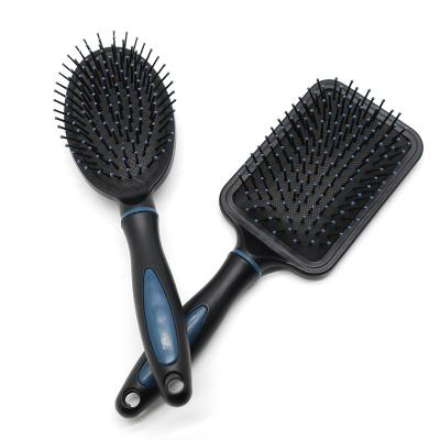 China Professional Waterproof Promotional Products Hair Brush Private Label Black Paddle Brush Scalp Massage Detangling Hair Brush for sale