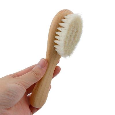 China Wholesale Factory Price Waterproof Free Sample Goat Brush Baby Hair Brush Kids Massage Hair Brushes Newborn Wooden Mini Hairbrush Comb for sale