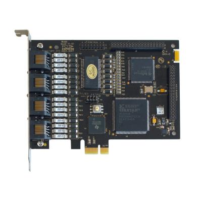 China Qual ports Asterisk E1 card E1/T1/J1 PCI-E card digium TE420 4 ports E1/T1, Elastix/Asterisk /similar Sangoma A104DE, A104E, A104D TE420 for sale