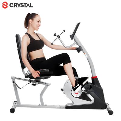 China Home Use Gym Equipment SJ-3508 Trainer Exercise Bicycle Recumbent Elliptical Trainer Spinning Bike with Resistance Band for sale