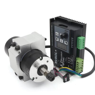 China 400W 48V ER8 Milling Air Cooled Brushless DC Spindle Motor + 600W 60V Without Hall Driver For CNC Engraving Milling Machine for sale