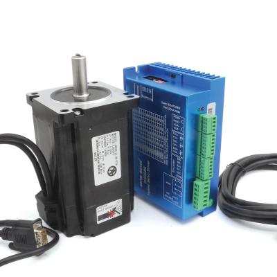 China NEMA 34 1230oz Closed Loop Stepper Motor Servo Kit 8N.m-in 6A 2 Phase 8A 86x86x116mm Hybrid Driver and HSS86 Step Motor for sale