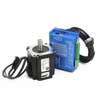 China [EU Stock] Nema34 Stepper Motor 4.5N.m Closed Loop Servo Motor 4Nm 82mm 6A+2HSS86 2 Phase Driver+3M Wire CNC Hybrid Servo Kit 86X86X82mm for sale