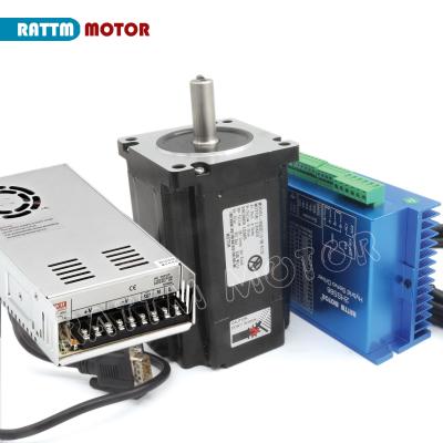 China CNC NEMA 34 Closed Loop Stepper Motor Servo Kit 8N.m 1230oz-in Hybrid Driver 8A & 400W Step Motor 6A & HSS86 Power Supply 86x86x116mm for sale