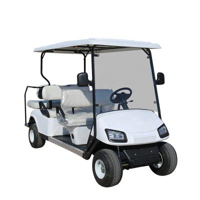 China Brand New Electric Club Car 6seats Golf Cart Classic Sightseeing Golf Cart For Sale 205/50-10 Vacuum Tires for sale