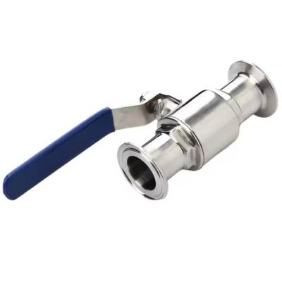 China 1/2 Inch Stainless Steel Sanitary Tri Clamp Ball Valve Manual OEM Customizable For General Applications for sale