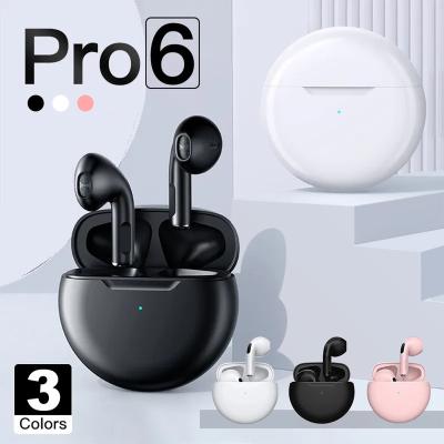 China Viable New Arrival 2023 Tws 6 Headphones Pro Noise Canceling Handsfree Pro6 Wireless Earbuds Headset Sports Stereo Radio Earbuds for sale