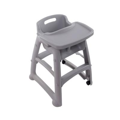 China Factory Stability Cheap Black China Gray Plastic High Sitting Baby Dinner Chair Directly for sale