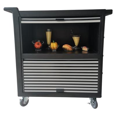 China Durable 3 Tier Hotel Room Food Service Cart Storage Restaurant Cart Serving Carts for sale