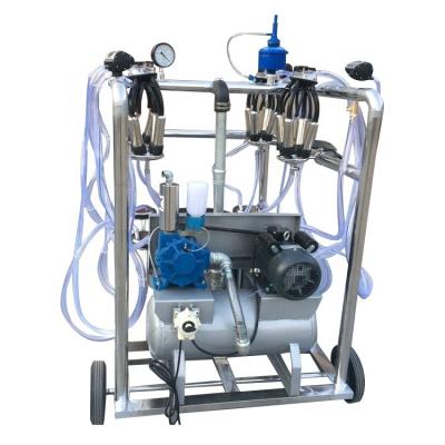 China Farms SS 304 Vacuum Pump 4 Cow Portable Milking Machine With Cleaning System for sale