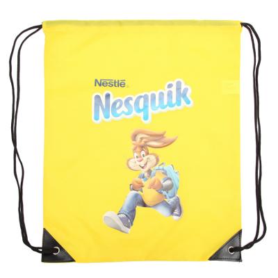China Custom Nonwoven Waterproof Polyester Anime Drawstring Sports Backpack Bag For Basketball for sale