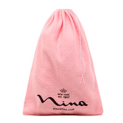 China Recyclable Large Cotton Satin Hair Dryer Velvet Drawstring Gift Shoe Canvas Bag Printed With Embroidery for sale