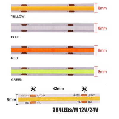 China High cost effective wholesale indoor arbitrary dimming cob advertising led strip lights for sale