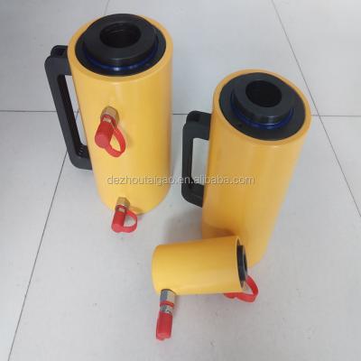 China Hollow Type Hydraulic Ram Hydraulic Cylinders Construction Hydraulic Plunger Jack for sale