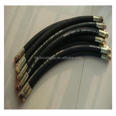 China High Quality Oil Resistant Taigao Steel Wire Braided High Pressure Industrial Flexible Oil Rubber Hydraulic Hose for sale